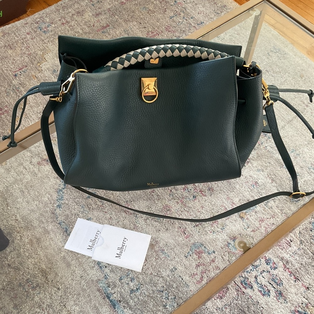 Iris Mulberry Green & Chalk Heavy Grain Purse - Picture 7 of 8